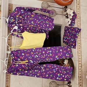 💜 VICTORIA'S SECRET Flannel Purple POLKA DOT Pajama Set 💜